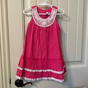 Pink and cream embroidered dress